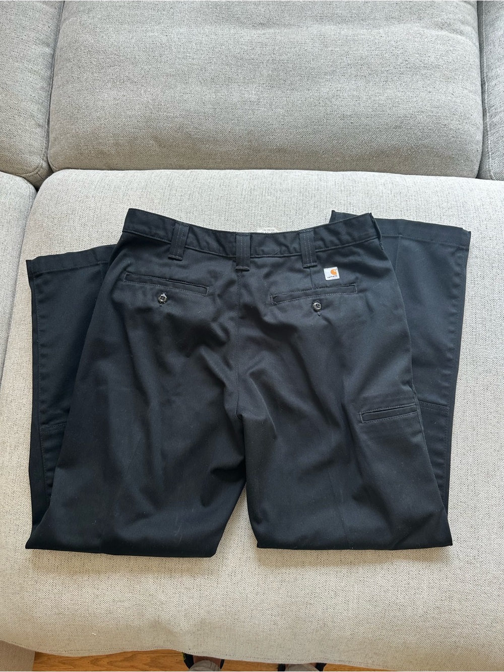 Carhartt B316 Double Knee Blended Twill Work Pants Black Men’s 34 x 30